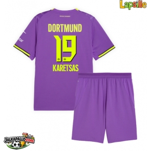 Borussia Dortmund Konstantinos Karetsas #19 Kolmaspaita Lapsille 2026-27 Lyhythihainen (+ shortsit)